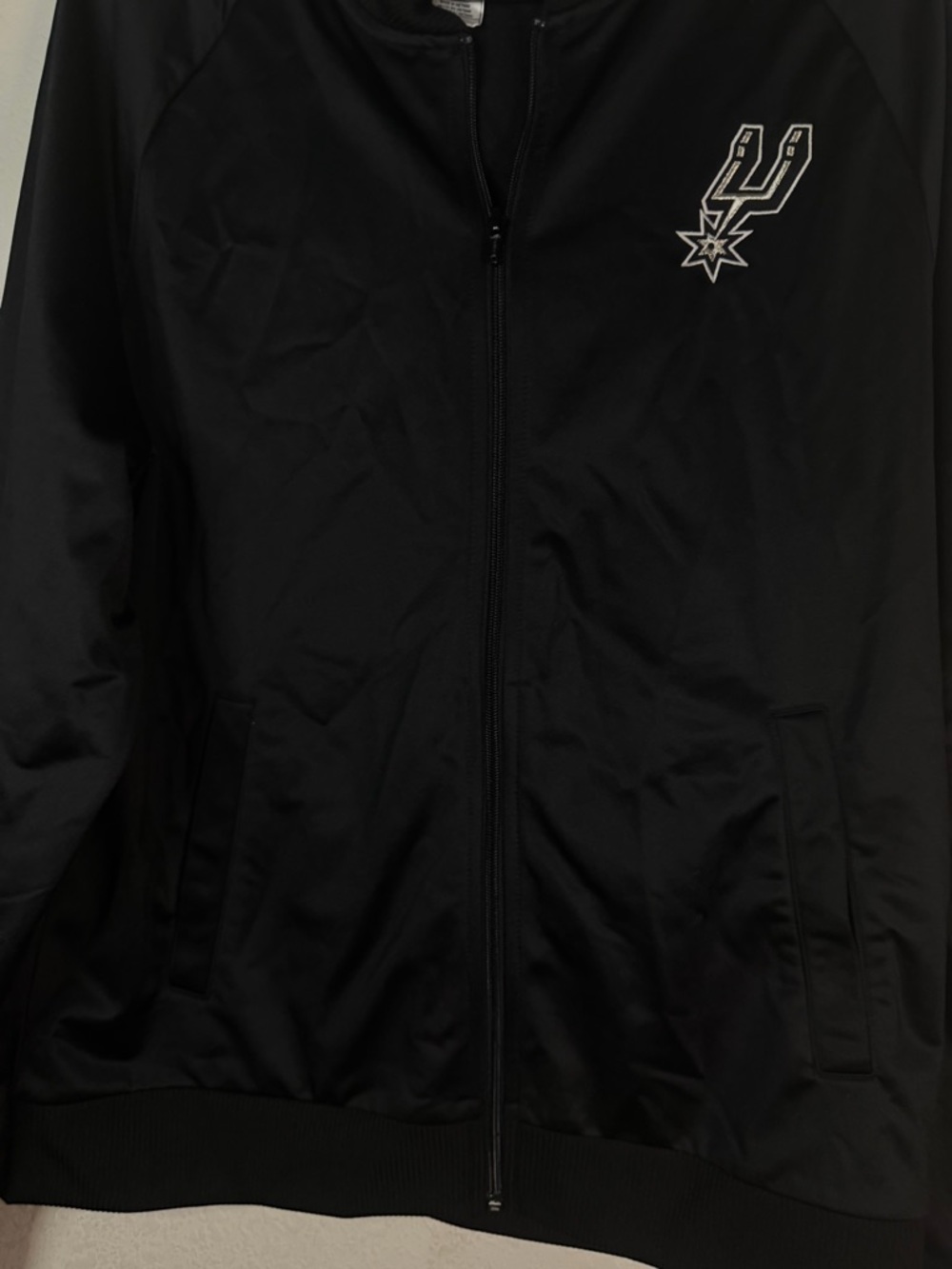 NWT Vintage RARE San Antonio Spurs Black Satin Bomber Jacket - Picture 6 of 7